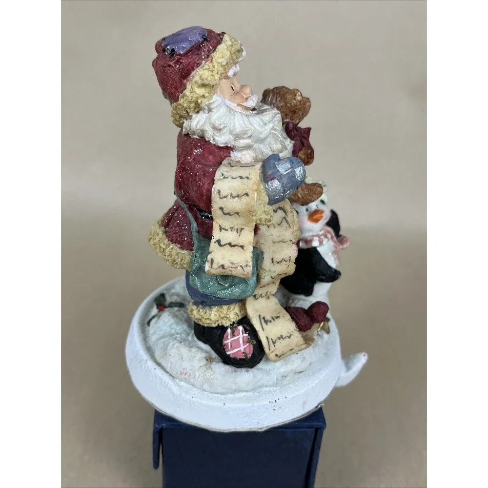 2‎ VTG Cast Iron Christmas Stocking Hangers- Santa Penguin, Snowman Penguin